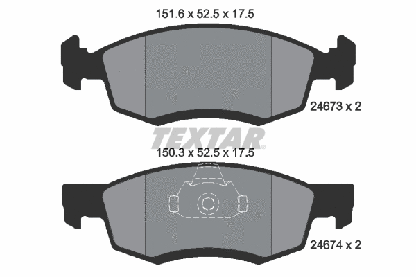 Brake Pad Set, disc brake (2467301)