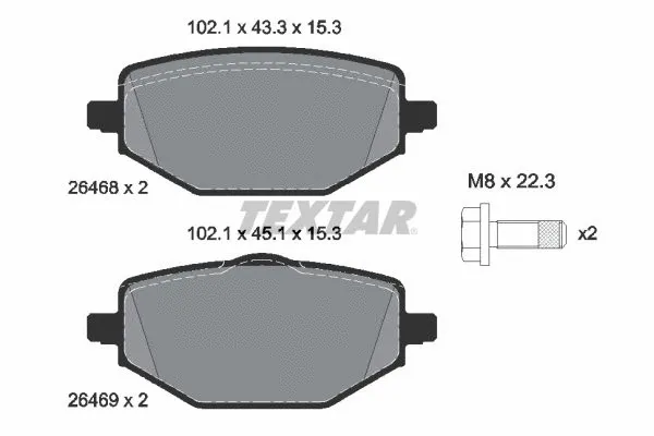 Brake Pad Set, disc brake (2646801)