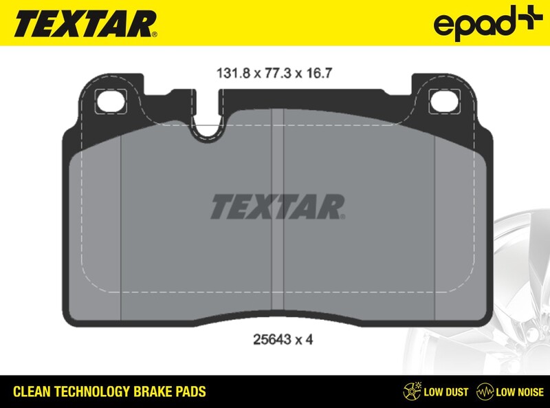 Brake Pad Set, disc brake (2564305CP)