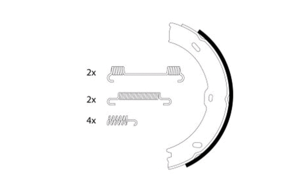 Brake Shoe Set, parking brake (91066800)
