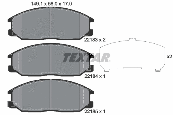 Brake Pad Set, disc brake (2218301)