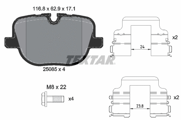 Brake Pad Set, disc brake (2508501)