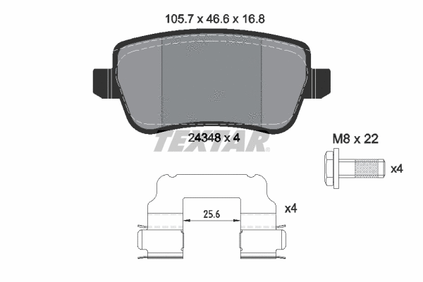 Brake Pad Set, disc brake (2434802)