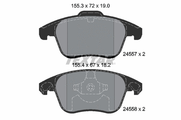 Brake Pad Set, disc brake (2455701)