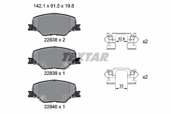 Brake Pad Set, disc brake (2283801)