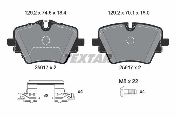 Brake Pad Set, disc brake (2561703)