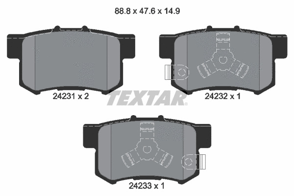 Brake Pad Set, disc brake (2423101)