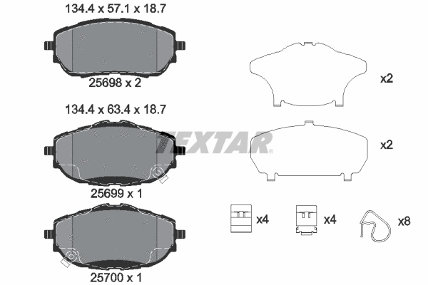 Brake Pad Set, disc brake (2569801)