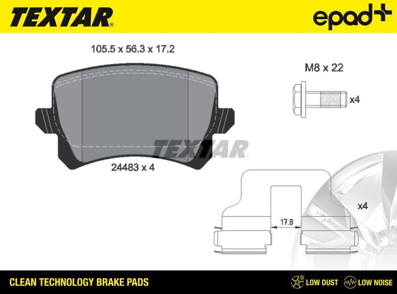 Brake Pad Set, disc brake (2448301CP)