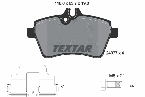 Brake Pad Set, disc brake (2407701)