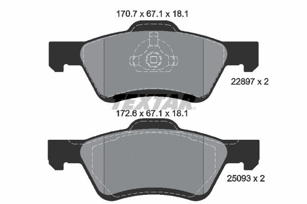 Brake Pad Set, disc brake (2289701)