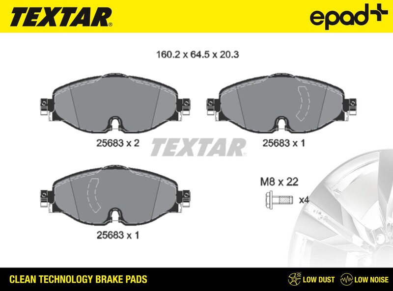 Brake Pad Set, disc brake (2568303CP)