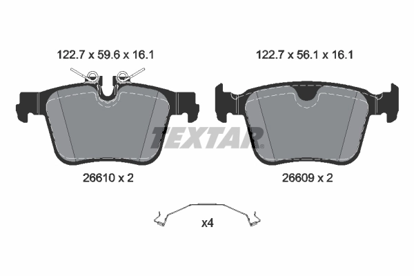 Brake Pad Set, disc brake (2661001)