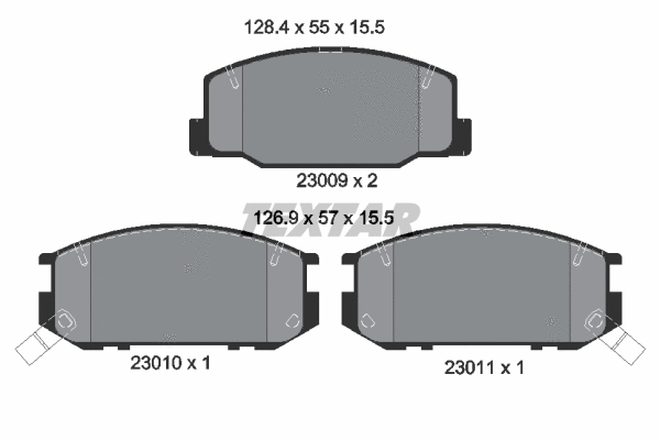 Brake Pad Set, disc brake (2300901)