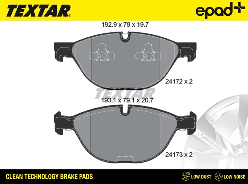 Brake Pad Set, disc brake (2417201CP)