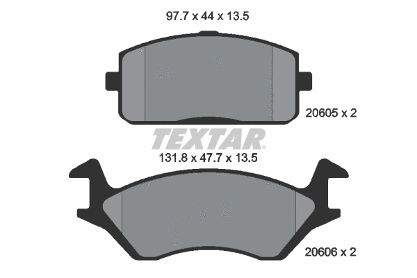 Brake Pad Set, disc brake (2060501)