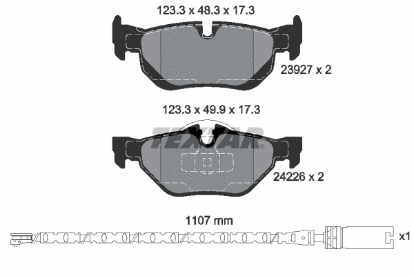 Brake Pad Set, disc brake (2392707)