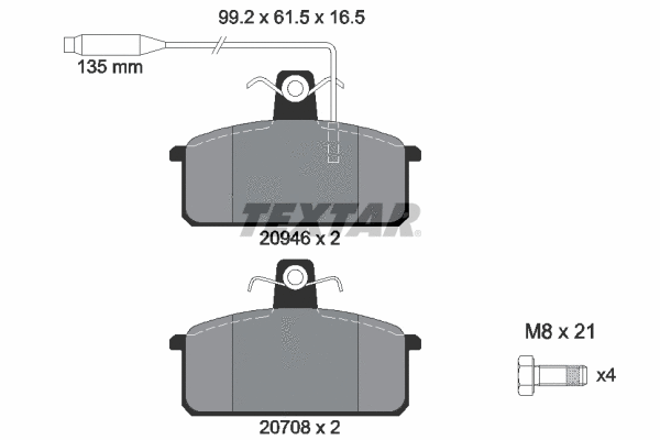Brake Pad Set, disc brake (2094602)