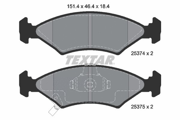 Brake Pad Set, disc brake (2537401)