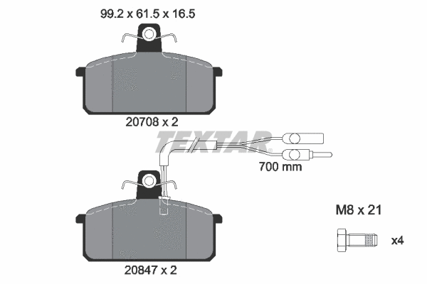 Brake Pad Set, disc brake (2070804)