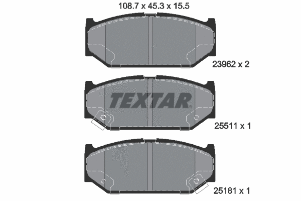 Brake Pad Set, disc brake (2396201)