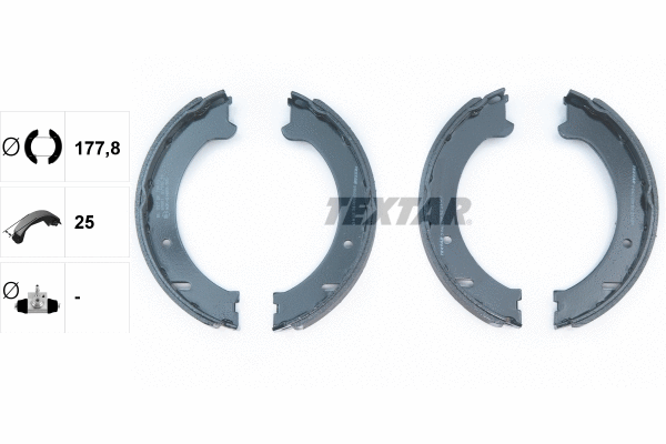 Brake Shoe Set, parking brake (91062200)