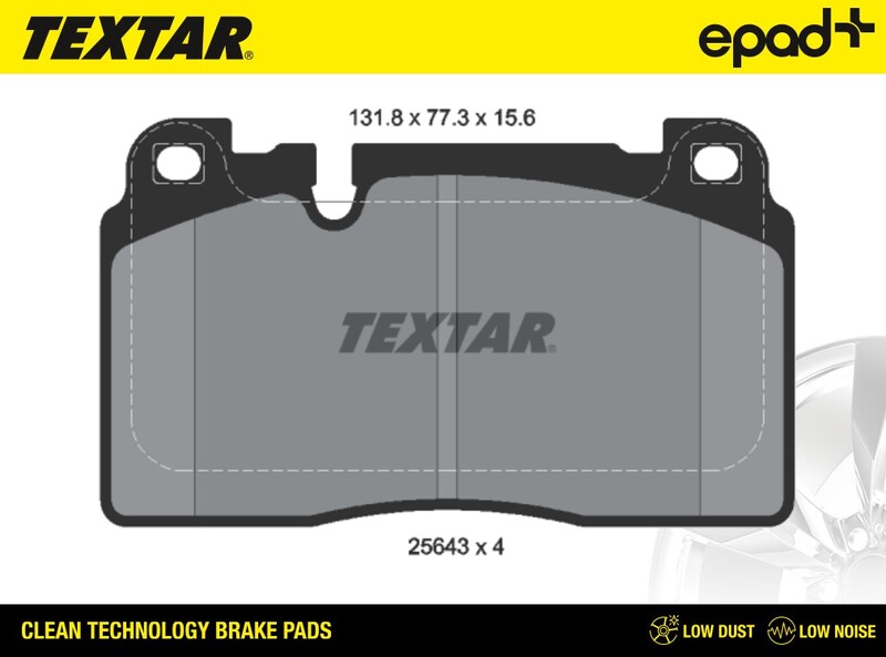 Brake Pad Set, disc brake (2564302CP)