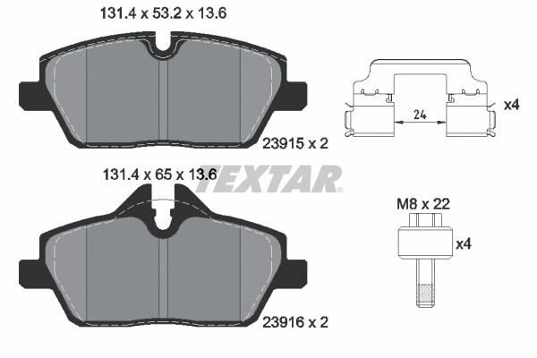 Brake Pad Set, disc brake (2391508)