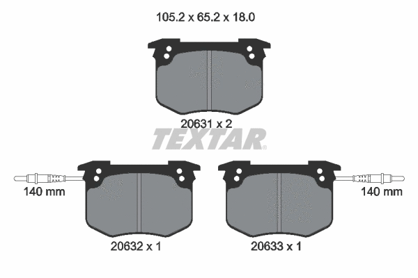 Brake Pad Set, disc brake (2063101)