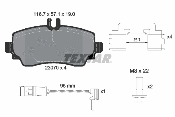 Brake Pad Set, disc brake (2307005)
