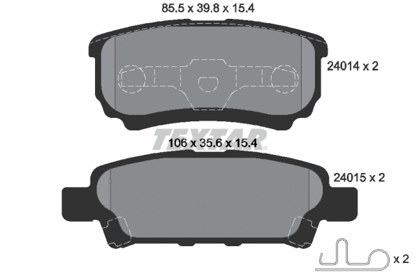 Brake Pad Set, disc brake (2401401)