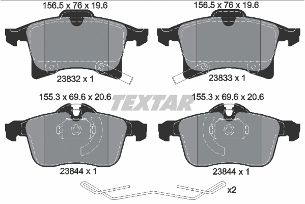 Brake Pad Set, disc brake (2383204)