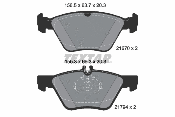 Brake Pad Set, disc brake (2167081)