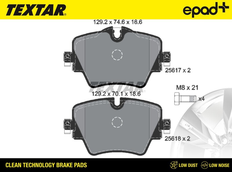 Brake Pad Set, disc brake (2561701CP)