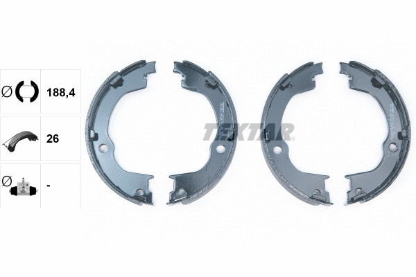 Brake Shoe Set, parking brake (91067100)