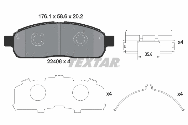 Brake Pad Set, disc brake (2240601)
