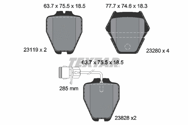 Brake Pad Set, disc brake (2311901)