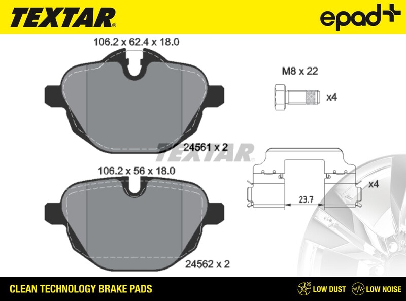 Brake Pad Set, disc brake (2456101CP)