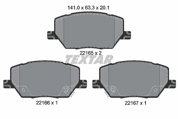 Brake Pad Set, disc brake (2216501)