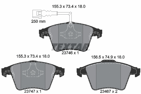 Brake Pad Set, disc brake (2374601)