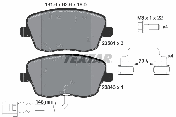 Brake Kit, disc brake (89015900)