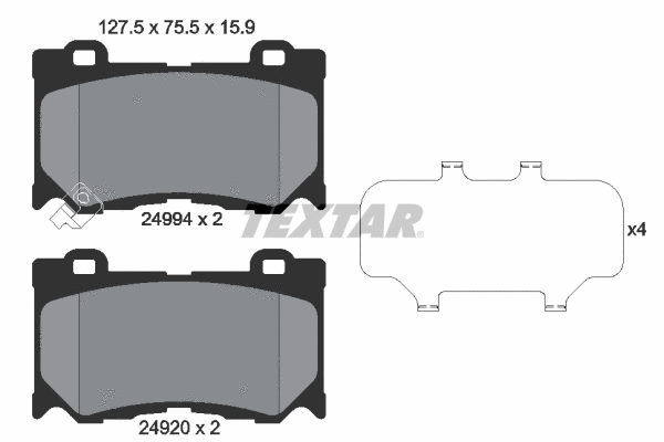 Brake Pad Set, disc brake (2499401)
