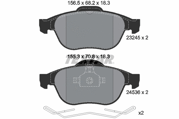 Brake Pad Set, disc brake (2453601)