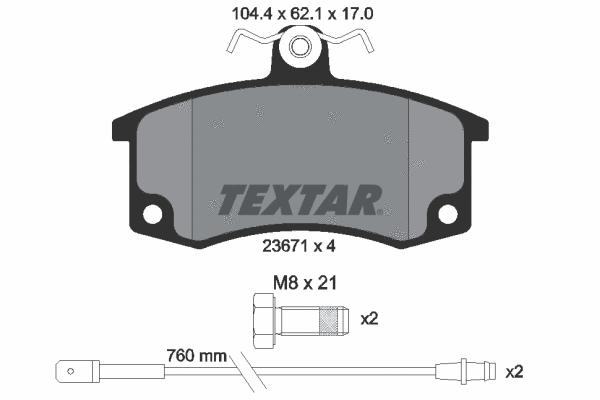 Brake Pad Set, disc brake (2367101)
