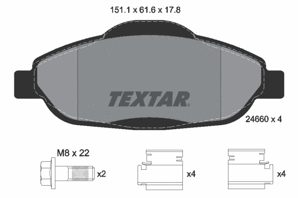 Brake Pad Set, disc brake (2466001)