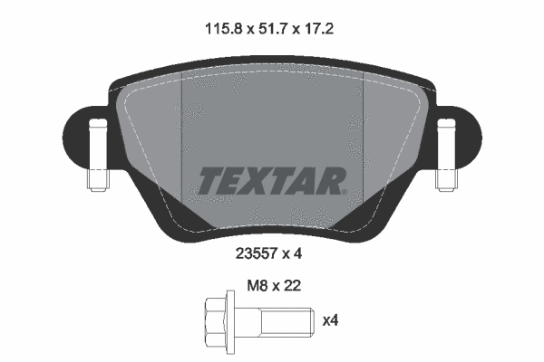 Brake Pad Set, disc brake (2355701)