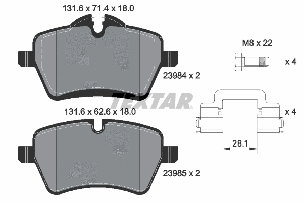 Brake Pad Set, disc brake (2398404)
