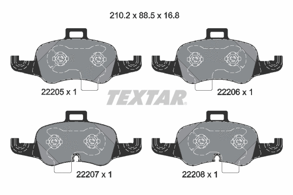 Brake Pad Set, disc brake (2220501)