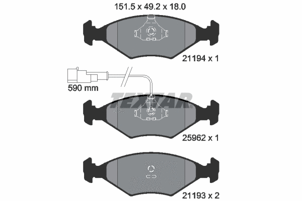 Brake Pad Set, disc brake (2119401)