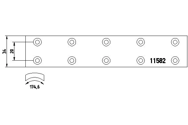 Brake Lining Kit, drum brake